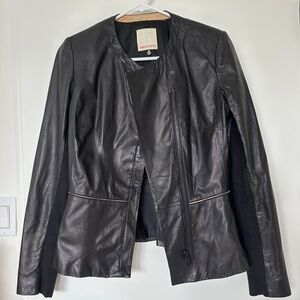 Rebecca Taylor Fitted Black Leather Jacket✨